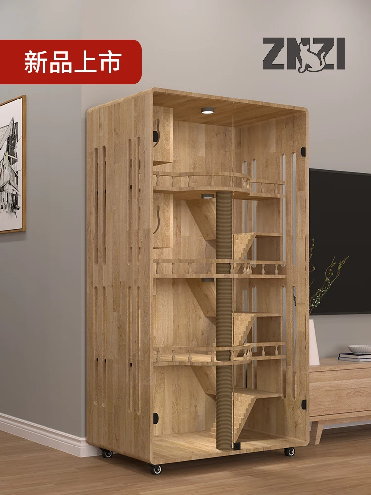 Solid Wood Cat Carrier Pet Super Space Cat Villa Family Cat Cabinet Rest & Play Multi-functional Cat House
Solid Wood Cat Carrier Pet Super Space Cat Villa Family Cat Cabinet Rest & Play Multi-functional Cat House