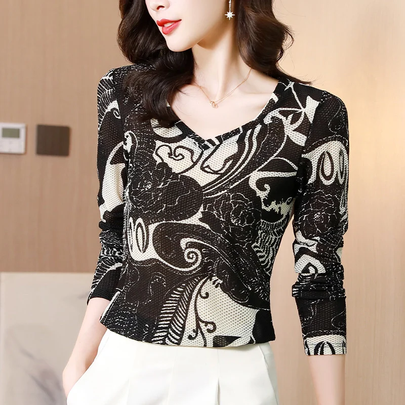 #9150 весенне-летняя Сетчатая футболка, женская сексуальная облегающая Базовая футболка с V-образным вырезом, женская тонкая корейская модная...
#9150 весенне-летняя Сетчатая футболка, женская сексуальная облегающая Базовая футболка с V-образным вырезом, женская тонкая корейская модная...