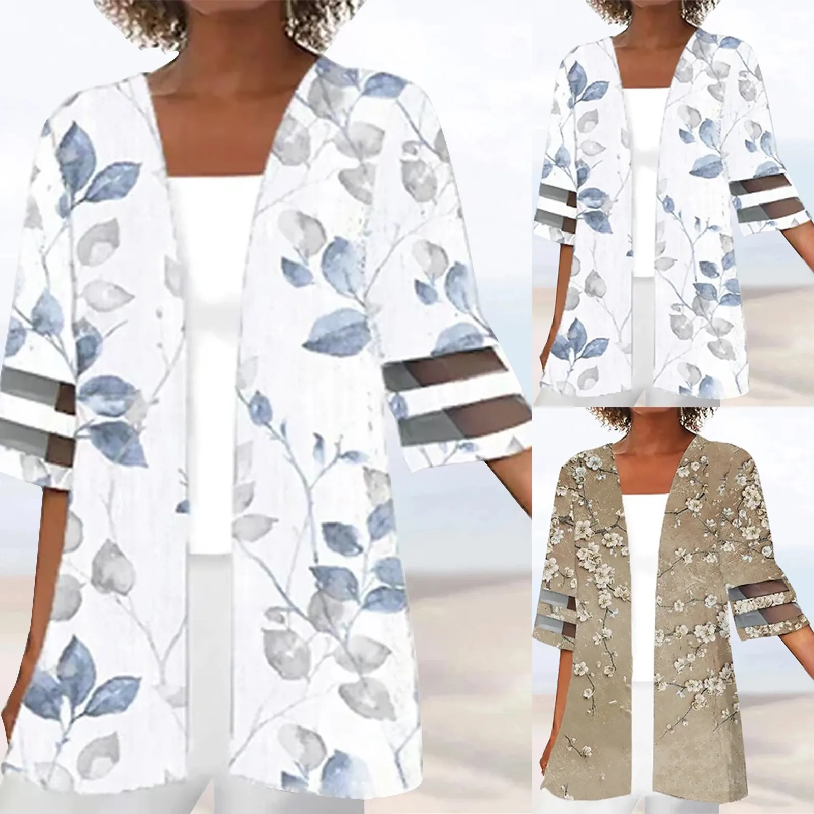 Женское весенне-летнее свободное маленькое пальто с цветочным принтом и рукавом средней длины
Женское весенне-летнее свободное маленькое пальто с цветочным принтом и рукавом средней длины