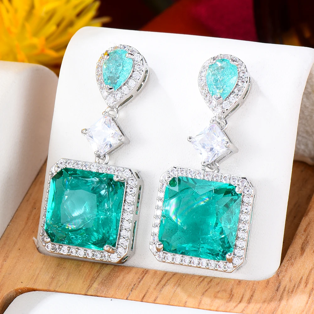Soramoore New Luxury Charm Square CZ Pendant Earrings Women's Wedding Banquet Daily Anniversary Jewelry Accessories High-quality
Soramoore New Luxury Charm Square CZ Pendant Earrings Women's Wedding Banquet Daily Anniversary Jewelry Accessories High-quality