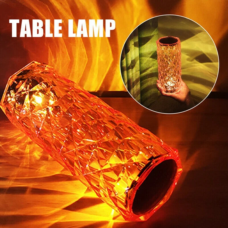 LED Crystal Table Lamp Diamond Night Lights Touch Atmosphere Bedside Bar For Living Room Bedroom Party Dinner Etc
LED Crystal Table Lamp Diamond Night Lights Touch Atmosphere Bedside Bar For Living Room Bedroom Party Dinner Etc