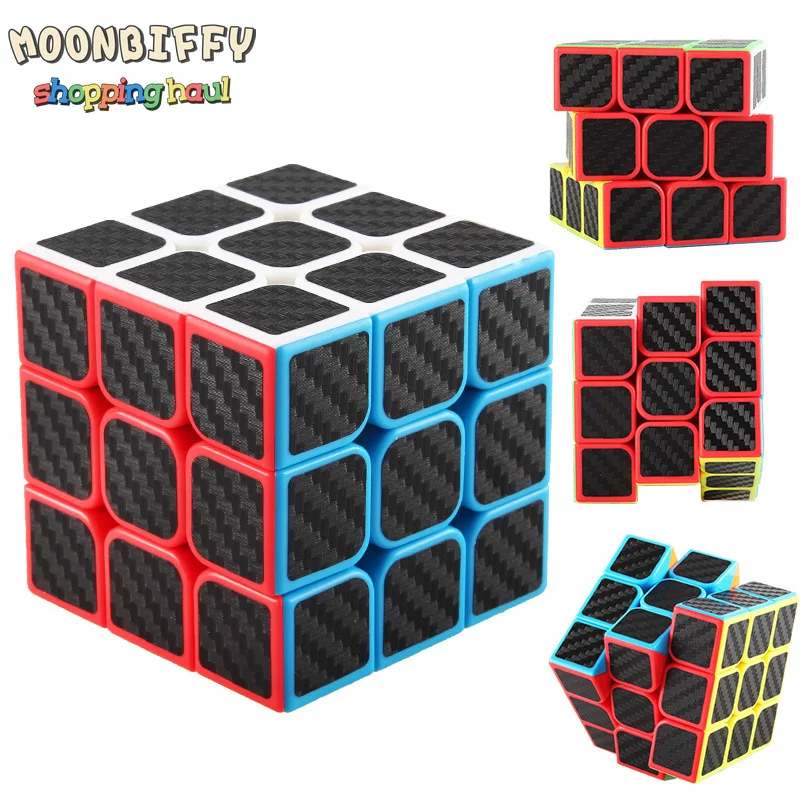 

3x3x3 Professional Magic Cube Carbon Fiber Sticker Speed Square Puzzle Educational Toys for Children Zauberwürfel Кубик рубик