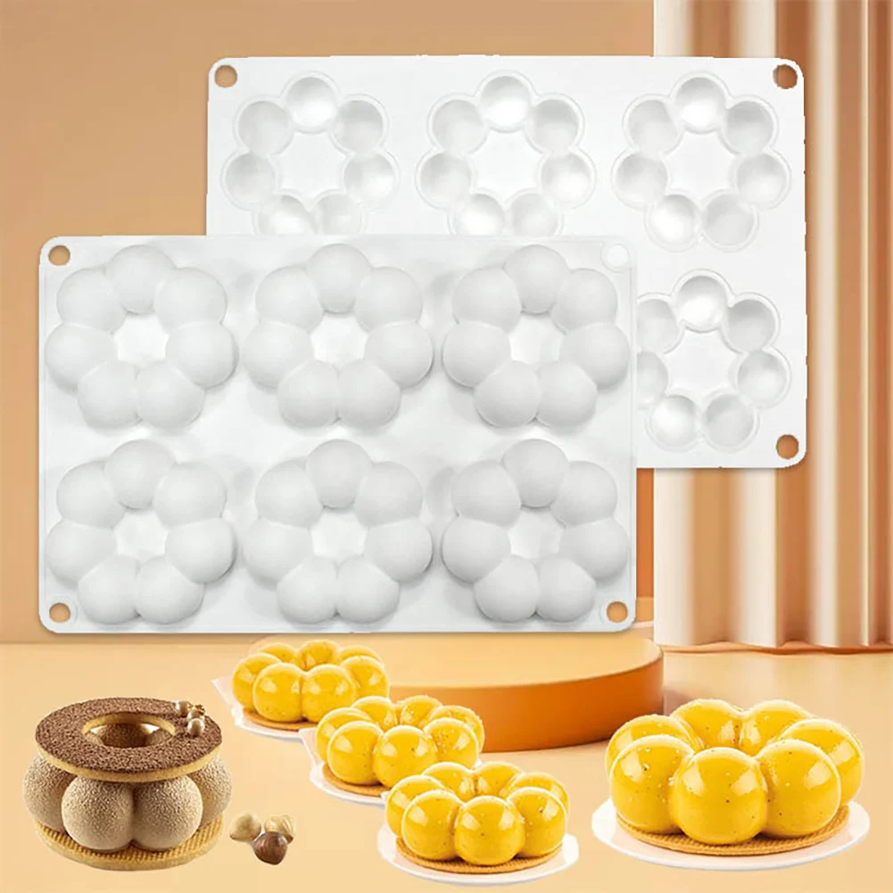 Cake Mold DIY Chocolate Baking Tools 6 Cavity Flower Shaped Donut Silicone Mold Fondant Cake Decoration Accessories Bakeware
Cake Mold DIY Chocolate Baking Tools 6 Cavity Flower Shaped Donut Silicone Mold Fondant Cake Decoration Accessories Bakeware