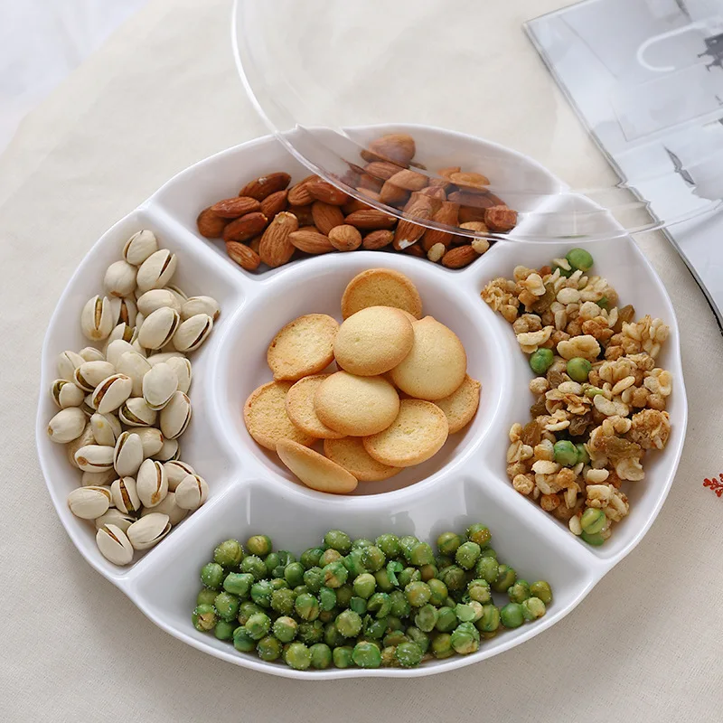 1 Pc 6-Compartment Food Storage Tray Dried Fruit Snack Plate Appetizer Serving Platter for Party Candy Pastry Nuts Dish
1 Pc 6-Compartment Food Storage Tray Dried Fruit Snack Plate Appetizer Serving Platter for Party Candy Pastry Nuts Dish