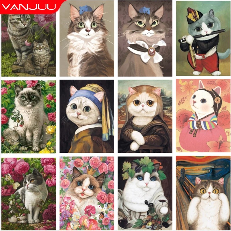 50X70CM Diamond Painting Cartoon Cat 5D Diy Diamond Cross Stitch Cat Animal Diamond Mosaic Home Wall Decor
50X70CM Diamond Painting Cartoon Cat 5D Diy Diamond Cross Stitch Cat Animal Diamond Mosaic Home Wall Decor