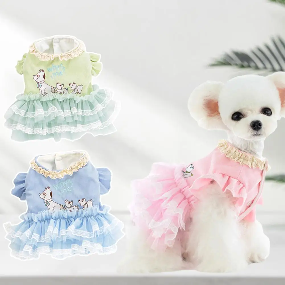 Pets Clothes Flying Sleeves Cartoon Pictures Mesh Stitching Princess Style Embroidery Photograph Prop Cotton Sweet Ladylike Dog
Pets Clothes Flying Sleeves Cartoon Pictures Mesh Stitching Princess Style Embroidery Photograph Prop Cotton Sweet Ladylike Dog
