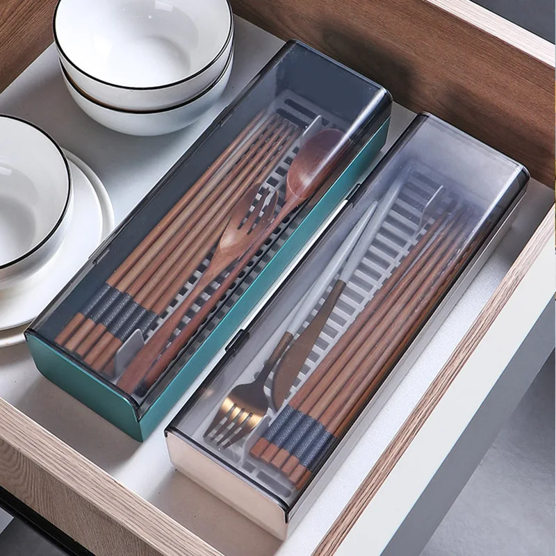Cutlery Drain Rack Organizer Spoon Fork Chopstick Storage Holder with Lid Household Kitchen Tableware Waterproof Storage Box
Cutlery Drain Rack Organizer Spoon Fork Chopstick Storage Holder with Lid Household Kitchen Tableware Waterproof Storage Box
