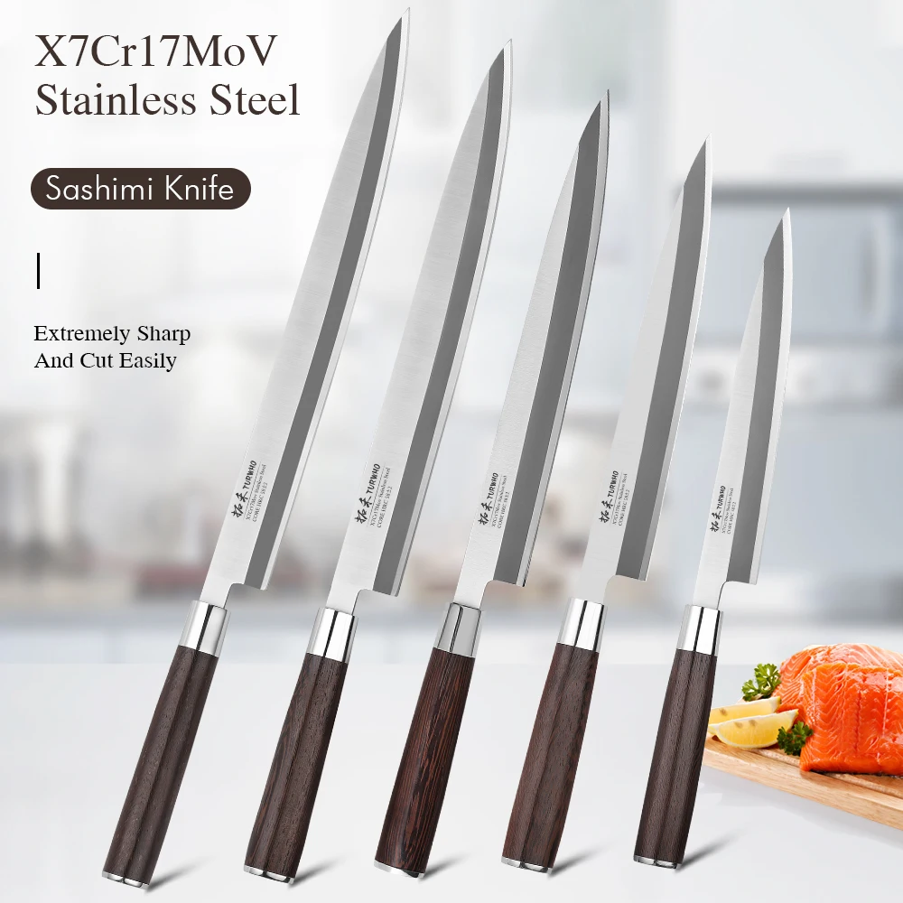 

TURWHO профессиональная машина для резки мяса нож для рыбы, японский нож для лосося, сашими, нож для приготовления мяса, острый нож шеф-повара
