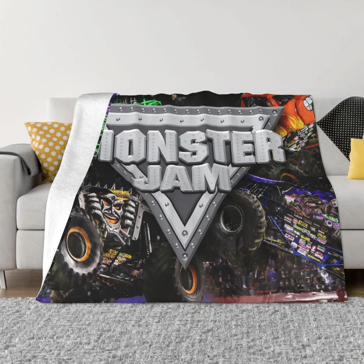 Monster Jam Blankets Flannel Spring/Autumn Monster Truck Thrill Game Ultra-Soft Throw Blanket for Home Travel Rug Piece 
Monster Jam Blankets Flannel Spring/Autumn Monster Truck Thrill Game Ultra-Soft Throw Blanket for Home Travel Rug Piece