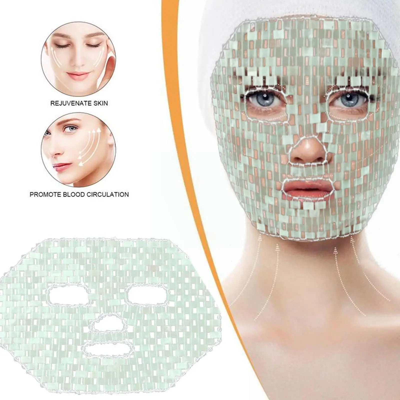 Natural Jade Stones Anti-Aging Mask Facial Pain Soothing Massage Tool Care Face Cooling Mask Sleeping Beaty Mask Therapy A8I8
Natural Jade Stones Anti-Aging Mask Facial Pain Soothing Massage Tool Care Face Cooling Mask Sleeping Beaty Mask Therapy A8I8