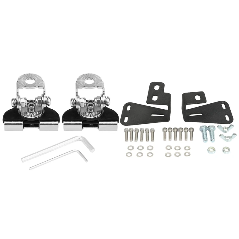 2Pcs Universal Hood Mount Led Light Bar Brackets & 2Pcs High Lift Jack Mount Hinge for Jeep Wrangler CJ 1944-1986
2Pcs Universal Hood Mount Led Light Bar Brackets & 2Pcs High Lift Jack Mount Hinge for Jeep Wrangler CJ 1944-1986