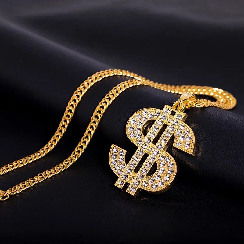 Diamond Letter Necklace Metal Creative Dollar Symbol Necklace Jewelry Fashion Sweater Chain Hip-hop Pendant Rich Men Women Gifts
Diamond Letter Necklace Metal Creative Dollar Symbol Necklace Jewelry Fashion Sweater Chain Hip-hop Pendant Rich Men Women Gifts