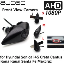 ZJCGO Front View LOGO Parking Camera AHD 1080P Night Vision for Hyundai Sonica i45 Creta Cantus Kona Kauai Santa Fe Maxcruz