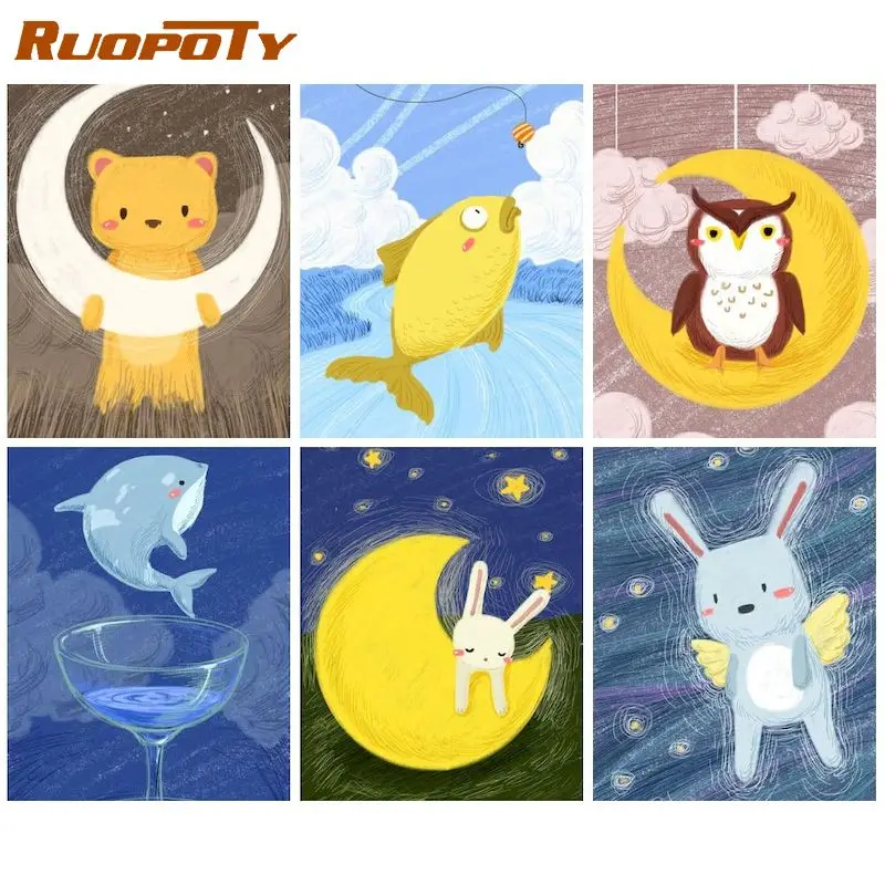 RUOPOTY Modern Painting By Numbers With Frame Handmade Picture Drawing Animals Diy Crafts Home Decor Gift For Beginner
RUOPOTY Modern Painting By Numbers With Frame Handmade Picture Drawing Animals Diy Crafts Home Decor Gift For Beginner
