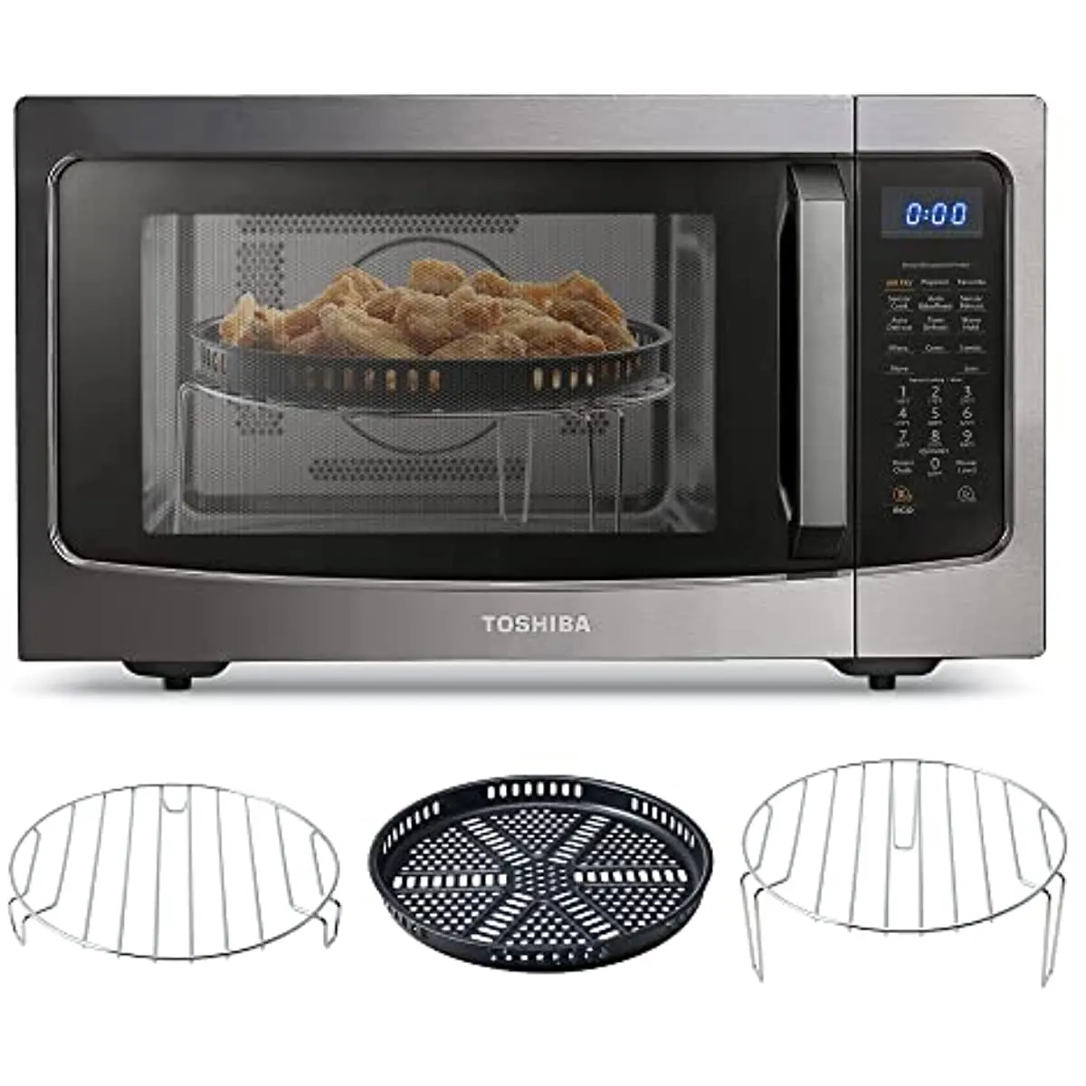 

4-in-1 ML-EC42P(BS) Countertop Microwave Oven, Smart Sensor, Convection, Air Fryer Combo, Mute Function, Position Memory 13.6"