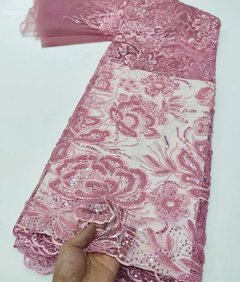 Hot Sale African Beads Lace Fabric 2022 High Quality Sequins Lace French Nigerian Net Lace Tulle Mesh Fabrics For Wedding Sewing
Hot Sale African Beads Lace Fabric 2022 High Quality Sequins Lace French Nigerian Net Lace Tulle Mesh Fabrics For Wedding Sewing