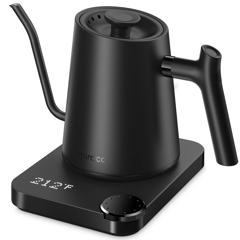 Gooseneck Electric Pour-over Kettle, Temperature Variable Stainless Steel Kettle, Hot Water for Coffee Tea Brewing Black
Gooseneck Electric Pour-over Kettle, Temperature Variable Stainless Steel Kettle, Hot Water for Coffee Tea Brewing Black
