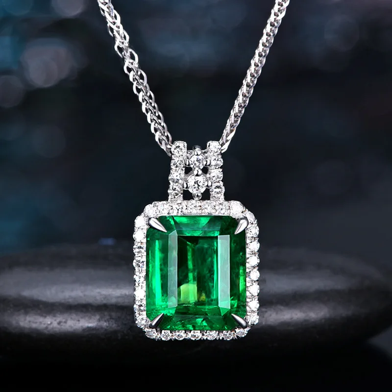New Emerald Princess Square Diamond Pendant European and American Luxury Banquet Engagement Colorful Gem Zircon Necklace Jewelry
New Emerald Princess Square Diamond Pendant European and American Luxury Banquet Engagement Colorful Gem Zircon Necklace Jewelry