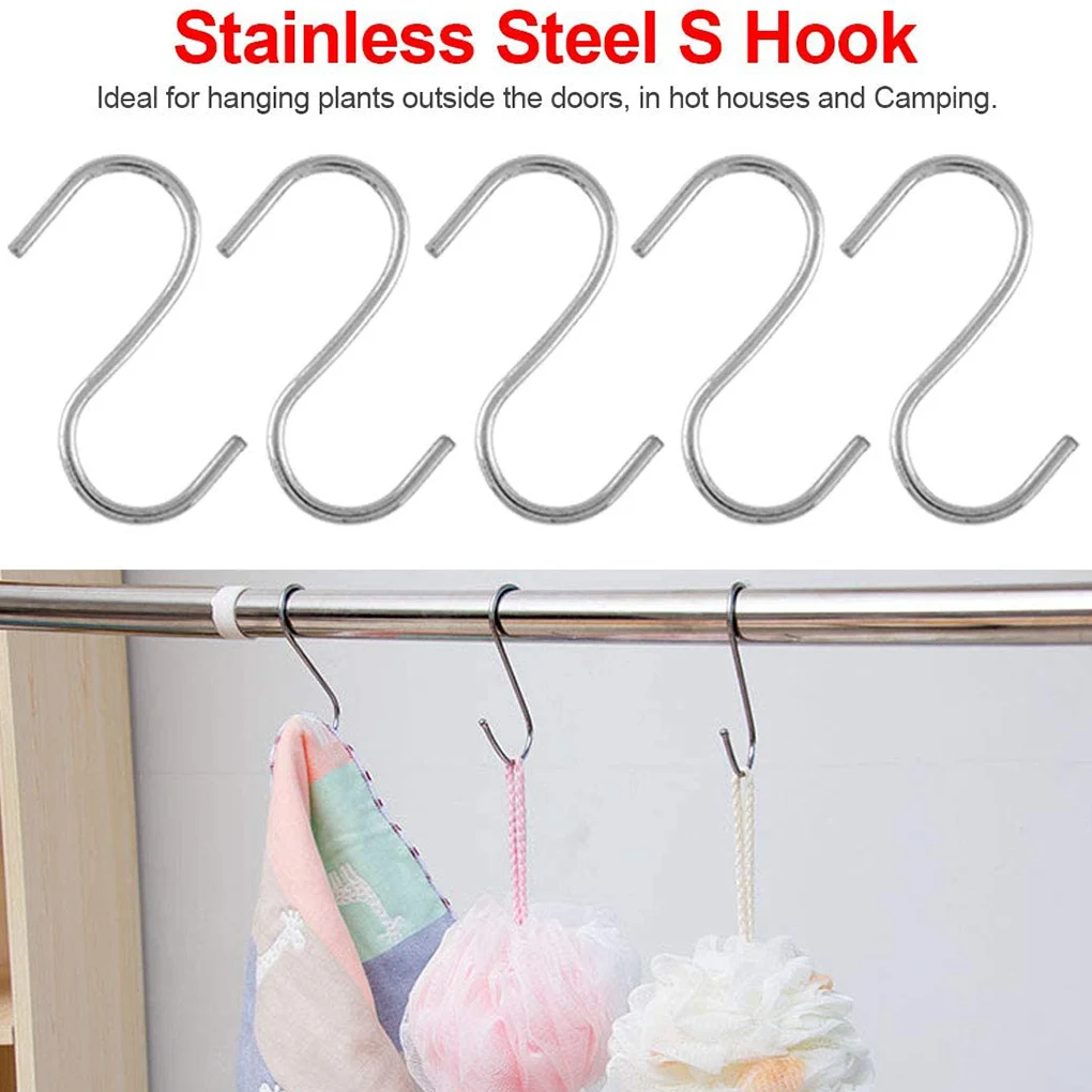 10Pcs Stainless Steel S-hooks Pot Pan Storage Hanging Hanger Household Wardrobe Kitchen Pot Hook Hanging Storage Hook
10Pcs Stainless Steel S-hooks Pot Pan Storage Hanging Hanger Household Wardrobe Kitchen Pot Hook Hanging Storage Hook