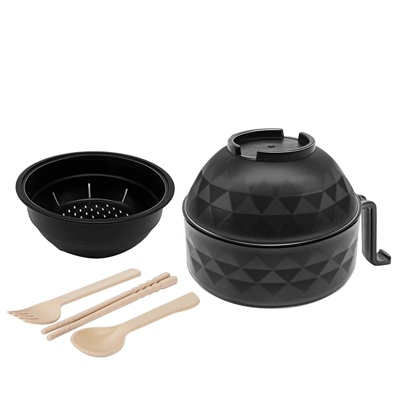 Japanese Style Eco-Friendly Wheat Straw Noodles Bowl With Lid and Handle Dinnerware Set Soup Microwaveable Salad Rice Bowl 
Japanese Style Eco-Friendly Wheat Straw Noodles Bowl With Lid and Handle Dinnerware Set Soup Microwaveable Salad Rice Bowl