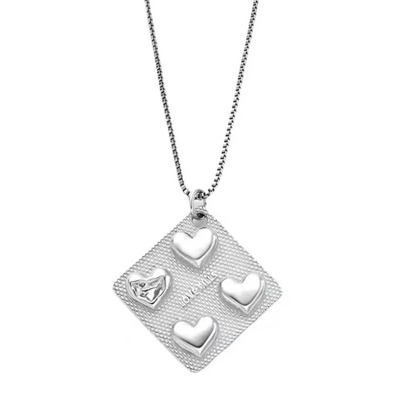 Creative Love Pills Pendant Necklaces for Men Women Couple Jewelry Square Pendant Lovers Necklaces Charm Jewelry
Creative Love Pills Pendant Necklaces for Men Women Couple Jewelry Square Pendant Lovers Necklaces Charm Jewelry