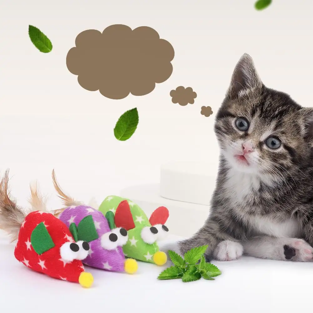 New Pet Cat Plush Mouse Toy Big Eye Feather Catnip Toy Sound Doll Squeaky Cat Toys
New Pet Cat Plush Mouse Toy Big Eye Feather Catnip Toy Sound Doll Squeaky Cat Toys