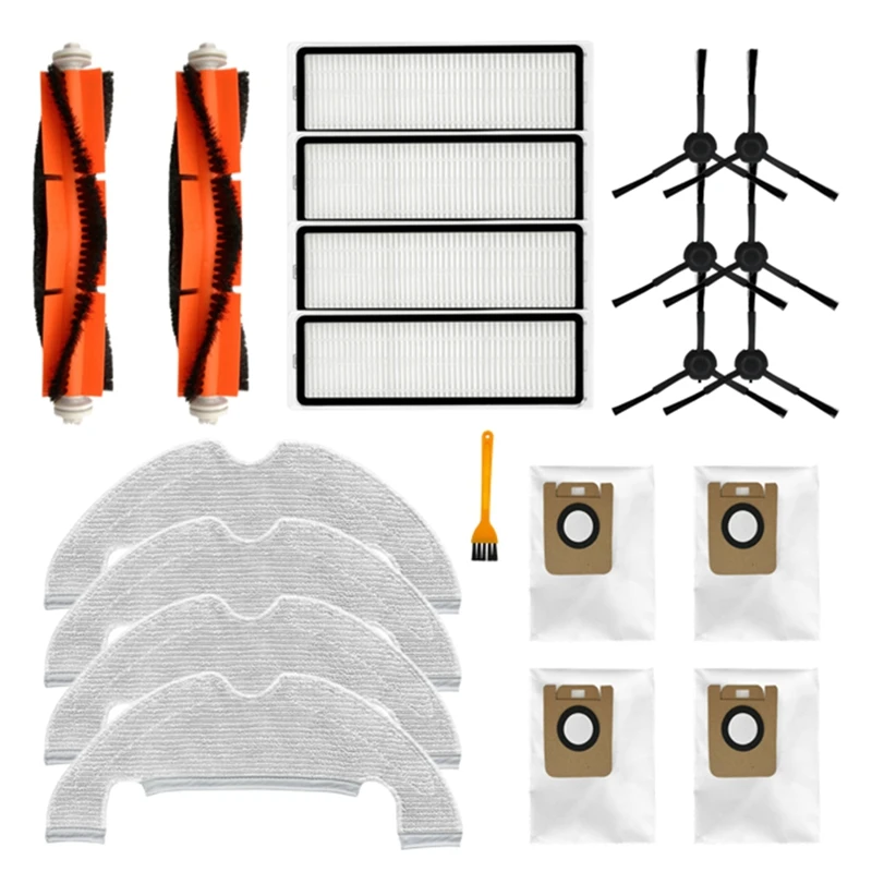 Запчасти для пылесоса Dreame Bot L10 Plus / Z10 Pro / D10 PLUS, основная боковая щетка, насадка на швабру, фильтр НЕРА, мешочек для пыли