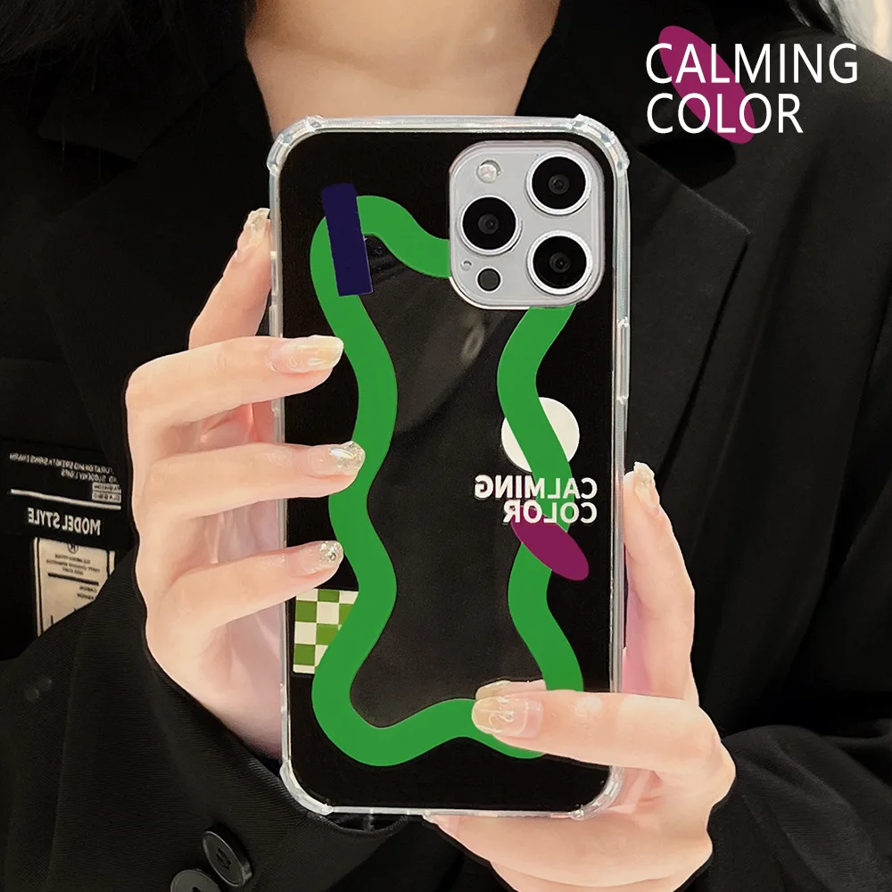 ins Green Wave Geometric Mirror Phone Case For iPhone 12 13 11 Pro Max X Xs Xr 7 8 Plus Anti-fall Cool Black Cases Cover
ins Green Wave Geometric Mirror Phone Case For iPhone 12 13 11 Pro Max X Xs Xr 7 8 Plus Anti-fall Cool Black Cases Cover
