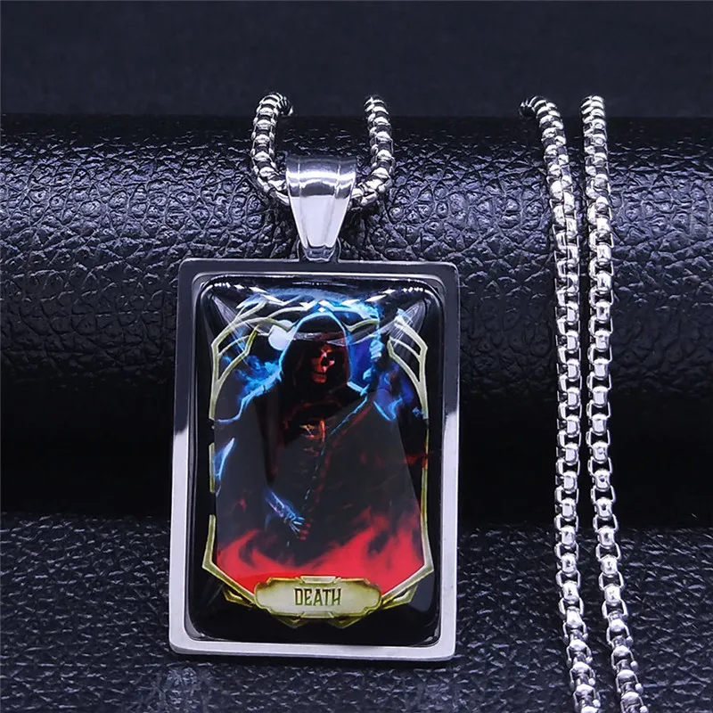 Tarot Glacoide Black Dead Volcano Necklace Chain Stainless Steel Glass Men/Women Silver Color Jewelry chaine homme NXS06
Tarot Glacoide Black Dead Volcano Necklace Chain Stainless Steel Glass Men/Women Silver Color Jewelry chaine homme NXS06