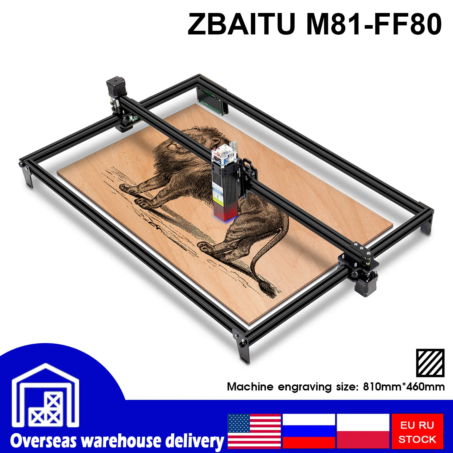 81X46cm Laser Engraver 80W Cutting Engraving CNC Cutter Machine Wifi FAC Eye Protection for Wood Blanks Metal Paper PVC Acrylic
81X46cm Laser Engraver 80W Cutting Engraving CNC Cutter Machine Wifi FAC Eye Protection for Wood Blanks Metal Paper PVC Acrylic