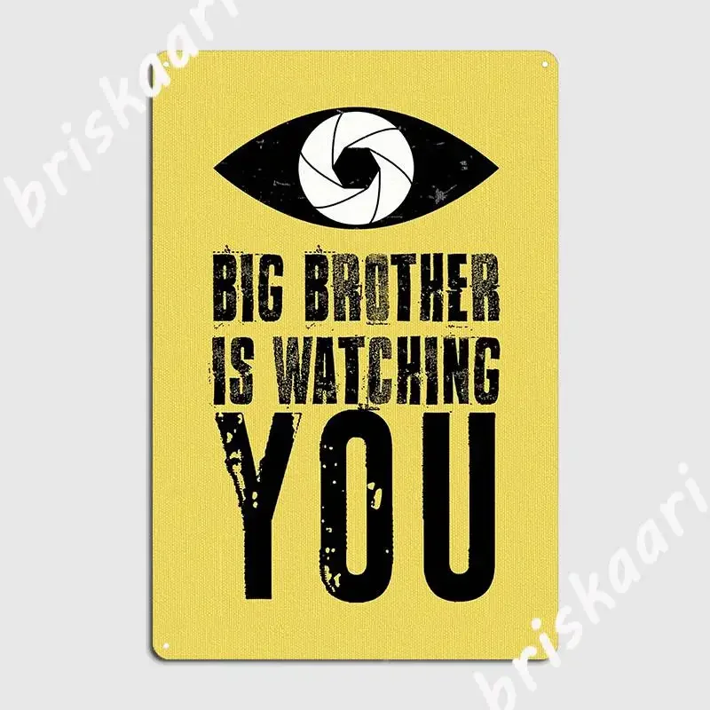Большой брат наблюдает за тобой. Металлическая вывеска. Клубная фреска. Настенный декор. Оловянная вывеска «Большой брат» 1984 года.
Большой брат наблюдает за тобой. Металлическая вывеска. Клубная фреска. Настенный декор. Оловянная вывеска «Большой брат» 1984 года.