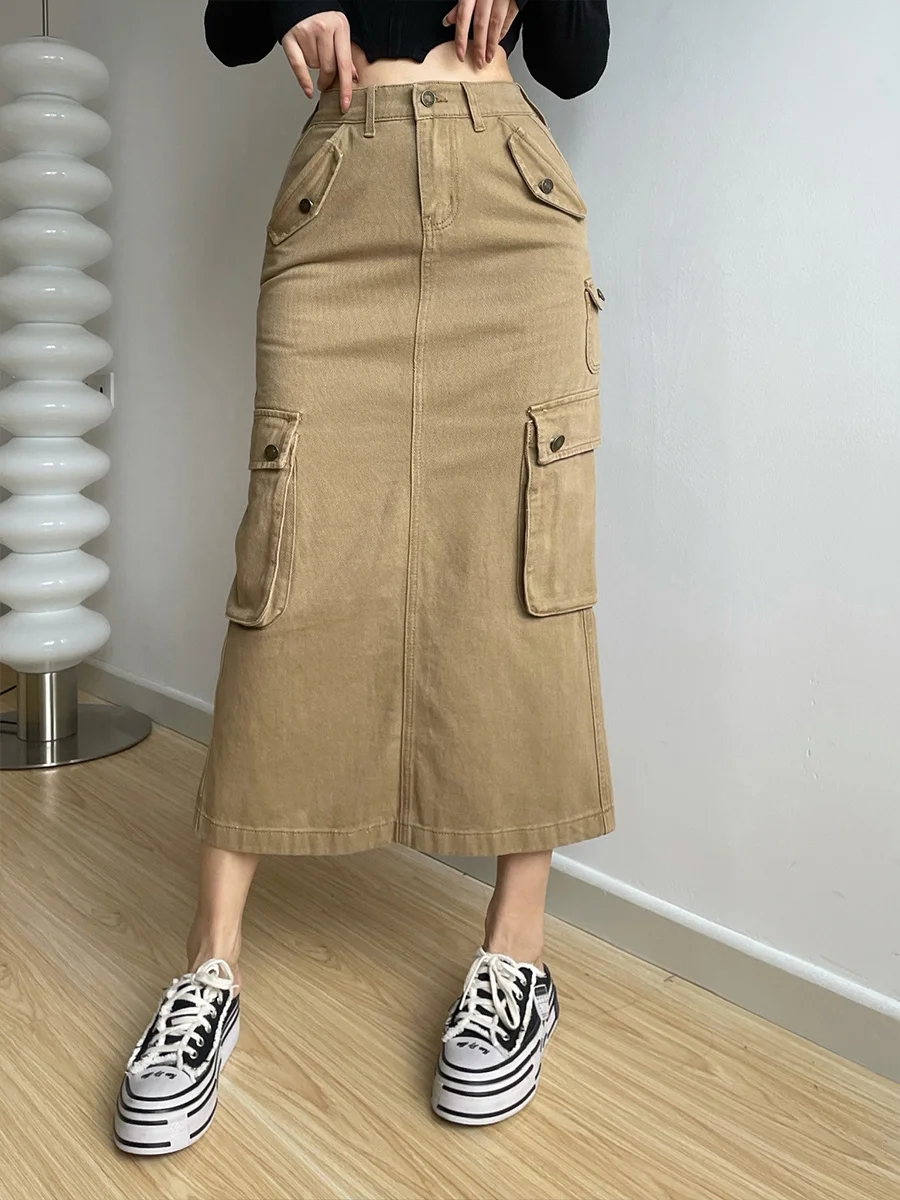 2022 Autumn New TVVOVVIN Spicy Girl Elastic High Waist Pocket Half Skirt Women's Back Split Half Skirt Denim Long Skirt PO60
2022 Autumn New TVVOVVIN Spicy Girl Elastic High Waist Pocket Half Skirt Women's Back Split Half Skirt Denim Long Skirt PO60