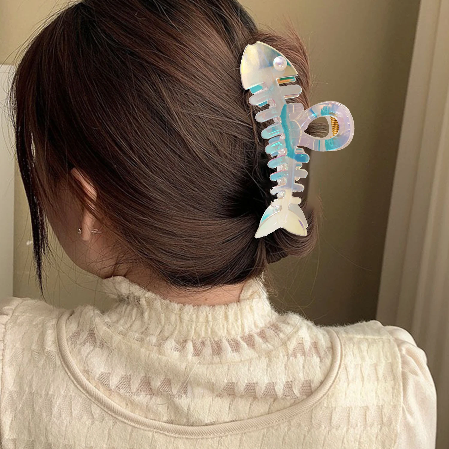 New Laser Transparent Large Fishbone Hair Claw For Women Girls Sweet Hair Decorate Claw Hair Clip Fashion Hair Accessories
New Laser Transparent Large Fishbone Hair Claw For Women Girls Sweet Hair Decorate Claw Hair Clip Fashion Hair Accessories