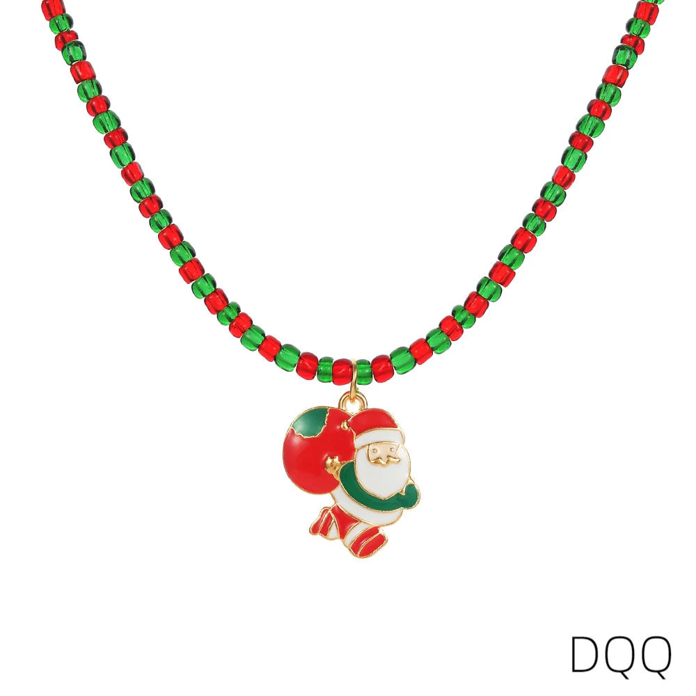 DQQ New Fashion Christmas Necklace Colored Bead Creative Gift For Women Cartoon Kids Chains Pendant Lady Jewelry
DQQ New Fashion Christmas Necklace Colored Bead Creative Gift For Women Cartoon Kids Chains Pendant Lady Jewelry
