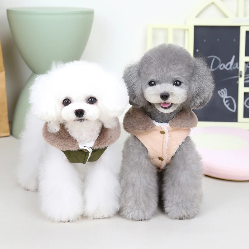 Winter Pet Dog Jacket Clothes Warm Small Dogs Clothing Coat Vest with Fur Collar Cotton Pet Outfits French Bulldog Puppy Clothes
Winter Pet Dog Jacket Clothes Warm Small Dogs Clothing Coat Vest with Fur Collar Cotton Pet Outfits French Bulldog Puppy Clothes