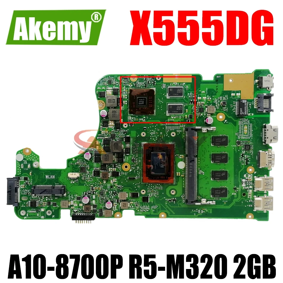 AKEMY X555DG Laptop Motherboard for ASUS X555D X555YI X555Y Original Mainboard 4G-RAM A10-8700P R5-M320 2GB
AKEMY X555DG Laptop Motherboard for ASUS X555D X555YI X555Y Original Mainboard 4G-RAM A10-8700P R5-M320 2GB