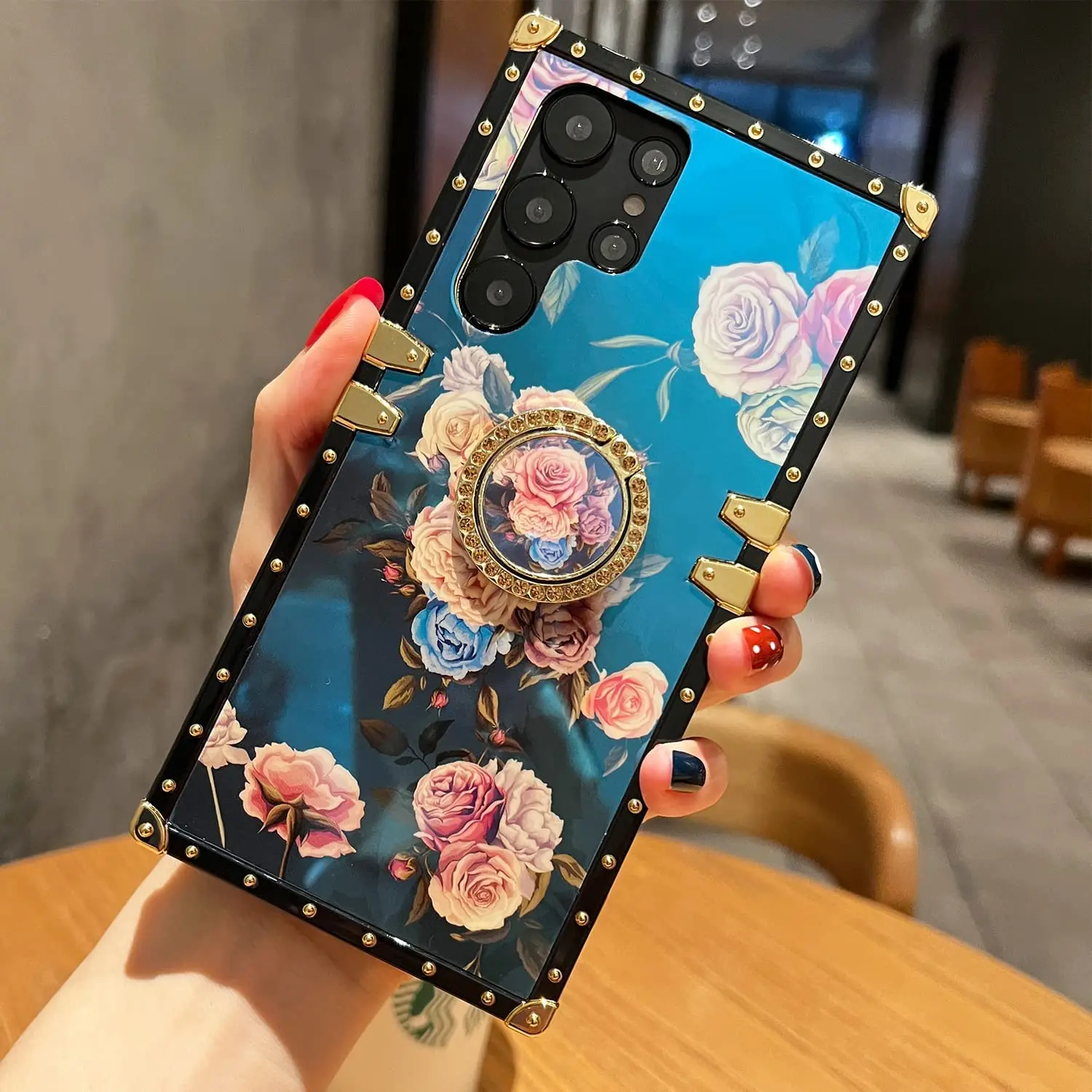 Ультраквадратный чехол для Galaxy S22 для женщин и девушек с подставкой-кольцом, мягкий сверхпрочный чехол из ТПУ для Samsung Galaxy S22 Ultra Flower
Ультраквадратный чехол для Galaxy S22 для женщин и девушек с подставкой-кольцом, мягкий сверхпрочный чехол из ТПУ для Samsung Galaxy S22 Ultra Flower