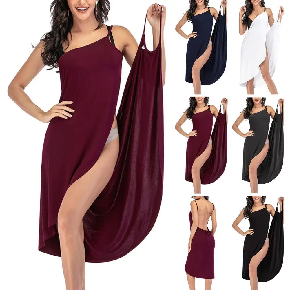 Dropshipping!! Sexy New in Beach Dress Split Sewing Spaghetti Straps Loose Beachwear Flowy Solid Color Women Casual Sling Dress
Dropshipping!! Sexy New in Beach Dress Split Sewing Spaghetti Straps Loose Beachwear Flowy Solid Color Women Casual Sling Dress