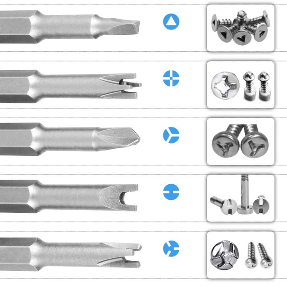 A Must have Screwdriver Bits Set with Triangle Y U and Four Points Shaped Heads and Chrome vanadium Alloy Steel Material
A Must have Screwdriver Bits Set with Triangle Y U and Four Points Shaped Heads and Chrome vanadium Alloy Steel Material