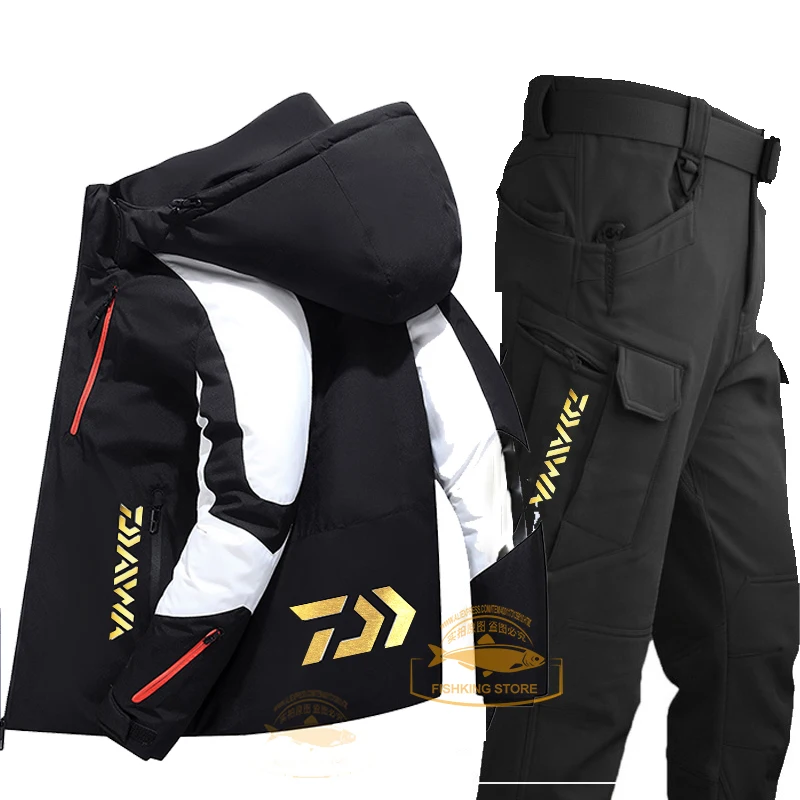 Autumn Winter DAIWA Fishing Clothes Winter Men's Windproof and Waterproof Fishing Clothes+warm Pants Cold Proof Camping Jacket
Autumn Winter DAIWA Fishing Clothes Winter Men's Windproof and Waterproof Fishing Clothes+warm Pants Cold Proof Camping Jacket