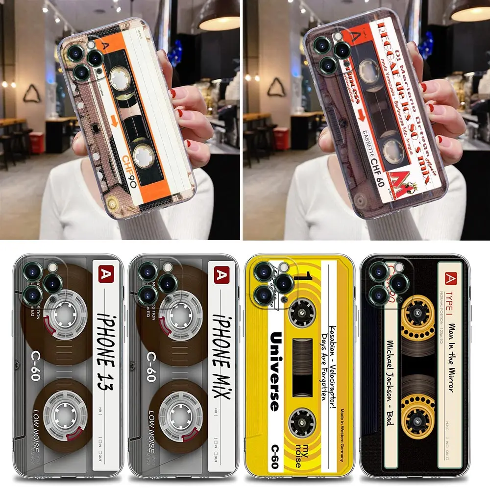 Transparent Case For Apple iPhone 12 11 13 Pro Max mini XS X XR 7 8 Plus SE Cases Cover Retro Music Cassette Tape Vintage Style
Transparent Case For Apple iPhone 12 11 13 Pro Max mini XS X XR 7 8 Plus SE Cases Cover Retro Music Cassette Tape Vintage Style