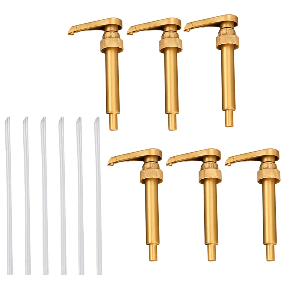 6 Pcs Golden Liquid Dispenser Syrups Drinks Flavoring Bottle Dispenser Pp Pumps Coffee For Bar
6 Pcs Golden Liquid Dispenser Syrups Drinks Flavoring Bottle Dispenser Pp Pumps Coffee For Bar