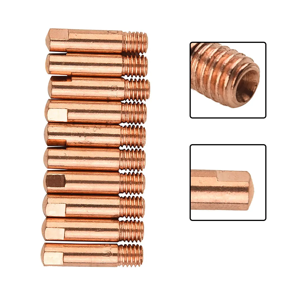 Durable Contact Tip Contact Tips Welder Torch 10pcs Consumables Length 25mm MIG 0.6 - 1.2mm For Binzel Style Torches
Durable Contact Tip Contact Tips Welder Torch 10pcs Consumables Length 25mm MIG 0.6 - 1.2mm For Binzel Style Torches