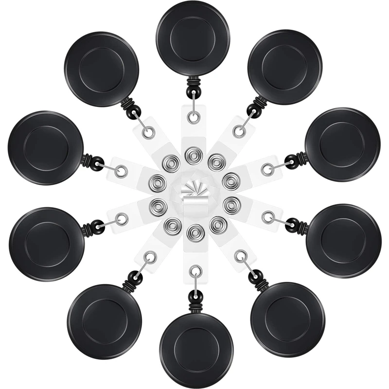 50 Pcs Black Retractable Badge Reels Holders Reels Clip For ID Badge Holders For School Office Supplies
50 Pcs Black Retractable Badge Reels Holders Reels Clip For ID Badge Holders For School Office Supplies