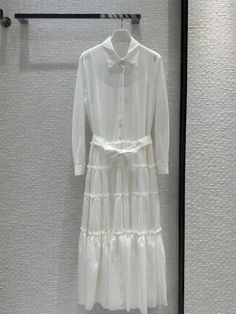 2023 New Women's dress Summer Long Sleeve Slimming Premium White Lace Tulle Draw-In Waist Dresses femme
2023 New Women's dress Summer Long Sleeve Slimming Premium White Lace Tulle Draw-In Waist Dresses femme