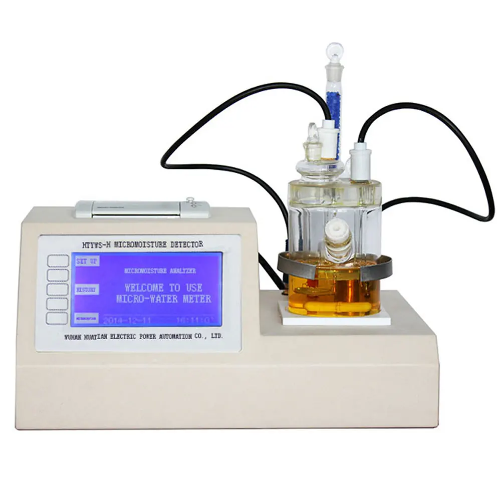 Automatic High Precision Transformer Oil Moisture Contents Analyzer Oil Karl Fischer Moisture Meter
Automatic High Precision Transformer Oil Moisture Contents Analyzer Oil Karl Fischer Moisture Meter