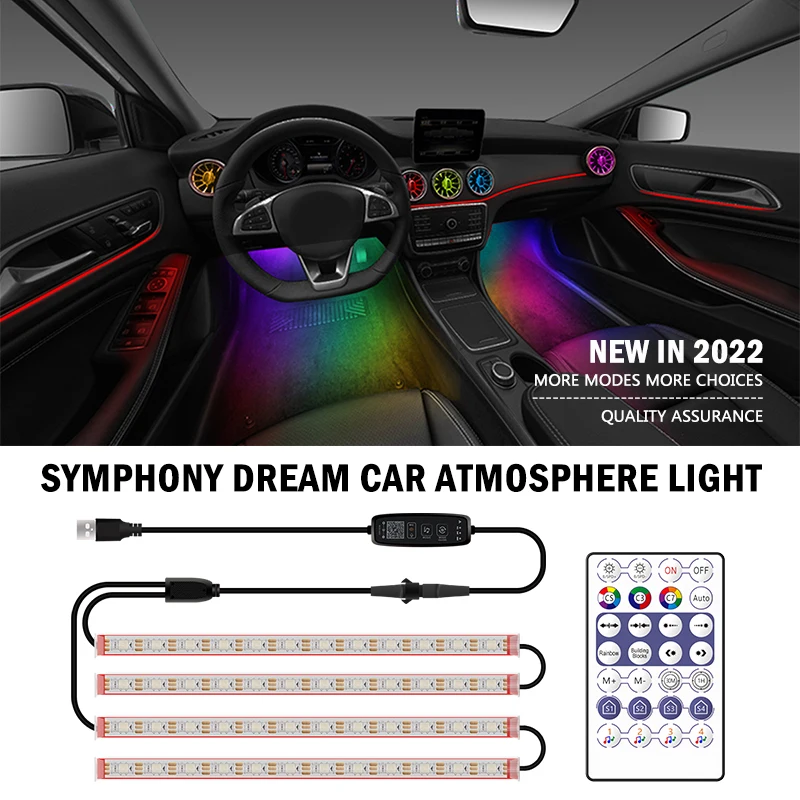 Car Atmosphere Light Phantom Bluetooth APP Foot Bottom Light USB Car Decoration Light Music Rhythm Atmosphere Light Bar
Car Atmosphere Light Phantom Bluetooth APP Foot Bottom Light USB Car Decoration Light Music Rhythm Atmosphere Light Bar