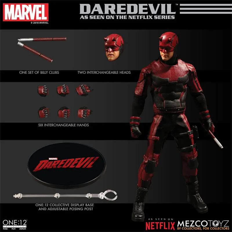 Original Spot Goods Marvel Mezco Netflix Daredevil One:12 Scale (Collectible Figure) Action Figure Model Toy Halloween Gift
Original Spot Goods Marvel Mezco Netflix Daredevil One:12 Scale (Collectible Figure) Action Figure Model Toy Halloween Gift