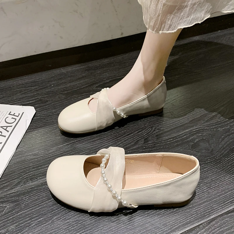 Pearl Decorateion Summer Shoes Ladies Women's Moccasins Shallow Mouth Casual Female Sneakers Round Toe Flats All-Match Elegant B
Pearl Decorateion Summer Shoes Ladies Women's Moccasins Shallow Mouth Casual Female Sneakers Round Toe Flats All-Match Elegant B