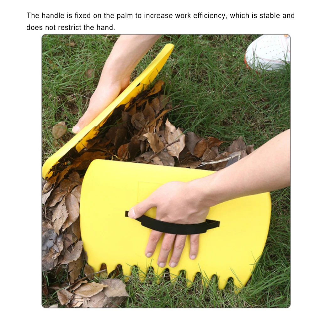 

2 Pieces Lawn Garden Loose Leaf Rake Outdoor Leaves Scoop Collector Picking Tool Collecting Tools Handtool Gardening